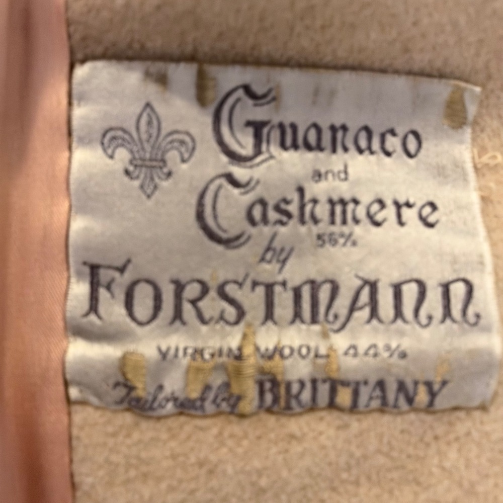 Vintage Chas A Stevens Forstmann Guanaco Cashmere Wool Swing Coat - Picture 4 of 13